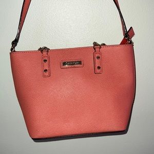 Orange Calvin Klein handbag/crossbody
